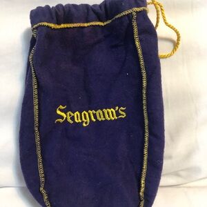 Vintage Seagram’s Purple Velvet Bag